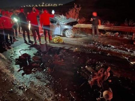 نابلس : مصرع 5 اشخاص بحادث سير قرب بورين